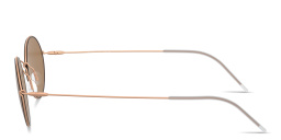 Shop GIORGIO ARMANI Round Sunglasses in Gold online.