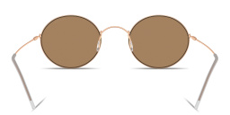 Shop GIORGIO ARMANI Round Sunglasses in Gold online.