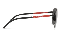 Prada Linea Rossa Pilot Sunglasses in Matte Black – Product Photo 3