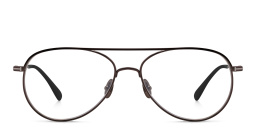 TOM FORD Wide Aviator Eyeglasses in Shiny Gunmetal – Product Photo 1