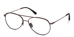TOM FORD Wide Aviator Eyeglasses in Shiny Gunmetal – Product Photo 2