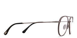TOM FORD Wide Aviator Eyeglasses in Shiny Gunmetal – Product Photo 3