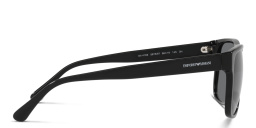 Shop Emporio Armani Square Sunglasses in Shiny Black online.