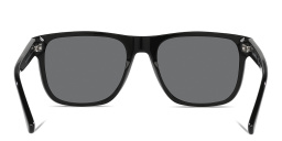 Shop Emporio Armani Square Sunglasses in Shiny Black online.