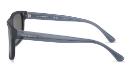 Shop Emporio Armani Logo Pillow Sunglasses in Blue online.