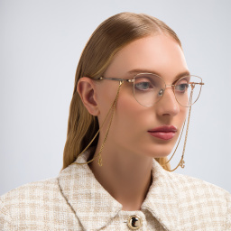 Shop JIMMY CHOO Butterfly Eyeglasses in Rose Gold online.