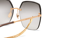 JIMMY CHOO Tavi/N/S Rimless Square Sunglasses in Rose Gold – Product Photo 5