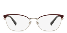 VALENTINO Stud Cat-Eye Eyeglasses in Burgundy – Product Photo 1