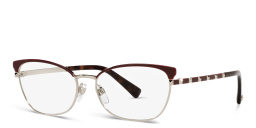 VALENTINO Stud Cat-Eye Eyeglasses in Burgundy – Product Photo 2