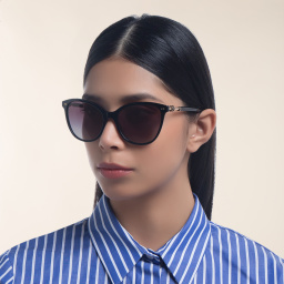 BVLGARI Cat Eye Sunglasses in Black – Product Photo 6