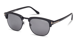 Shop TOM FORD Henry Square Sunglasses in Shiny Black online.