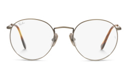 Shop Ray-Ban Unisex Round Eyeglasses in Gunmetal online.