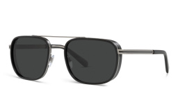 BVLGARI Rectangle Sunglasses in Matte Gunmetal – Product Photo 2