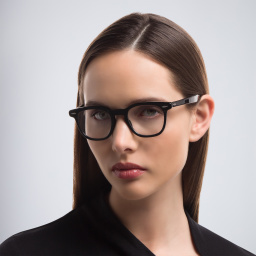 نظارة طبية "هوك آي" بإطار مربع للجنسين من راي بان بلون أسود - صورة المنتج 6