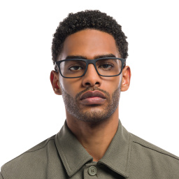 Emporio Armani Rectangle Eyeglasses in Matte Black – Product Photo 5