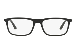 Emporio Armani Rectangle Eyeglasses in Matte Black – Product Photo 1