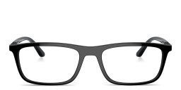 Emporio Armani Rectangle Eyeglasses in Black – Product Photo 1
