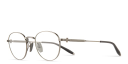 AKONI Pioneer Unisex Round Eyeglasses in Silver – Product Photo 2