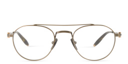 AKONI Mercury Unisex Round Eyeglasses in Gold – Product Photo 1