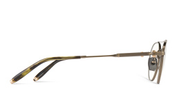 AKONI Mercury Unisex Round Eyeglasses in Gold – Product Photo 3