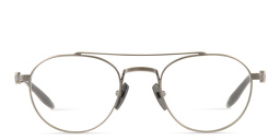 AKONI Mercury Unisex Round Eyeglasses in Silver – Product Photo 1