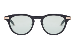 AKONI Gemini Unisex Round Eyeglasses in Black – Product Photo 1