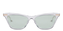 Shop AKONI Iris Cat Eye Eyeglasses in Clear online.