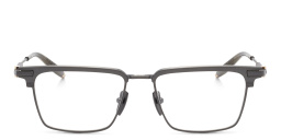 AKONI Genesis Rectangle Eyeglasses in Silver – Product Photo 1