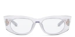 AKONI Aquila Cat Eye Sunglasses in Clear – Product Photo 1