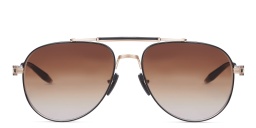 AKONI Hydra Unisex Aviator Sunglasses in Gold – Product Photo 1
