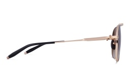 AKONI Hydra Unisex Aviator Sunglasses in Gold – Product Photo 3