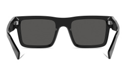 Shop PRADA Rectangle Sunglasses in Black online.