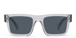 Shop PRADA Rectangle Sunglasses in Crystal Grey online.