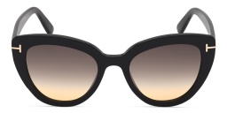 نظارة شمسية بإطار كات آي من توم فورد بلون أسود لامع - صورة المنتج 1