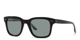 Shop GIORGIO ARMANI Rectangle Sunglasses in Black online.