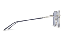 Shop MONTBLANC Square Sunglasses in Blue online.