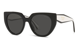 Shop PRADA Cat Eye Sunglasses in Black online.