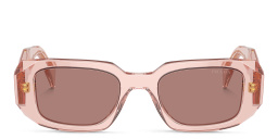 PRADA Rectangle Sunglasses in Transparent Peach – Product Photo 1