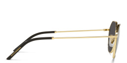 Shop Dolce & Gabbana Round Sunglasses in Gold online.