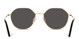 Shop Dolce & Gabbana Round Sunglasses in Gold online.