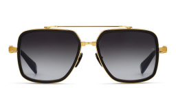 BALMAIN Officier Unisex Square Sunglasses in Gold – Product Photo 1