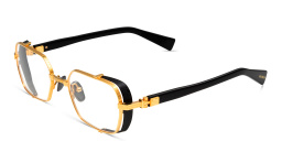 BALMAIN Brigade-III Unisex Rectangle Eyeglasses in Gold – Product Photo 2