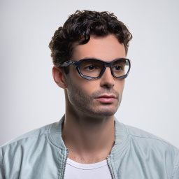 Oakley Oakley Plazma Rectangle Sunglasses in Matte Carbon – Product Photo 6