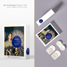 LEILA & LEILA Monthly Color Contact Lenses - Shahrazade Midnight Grey – Product Photo 4
