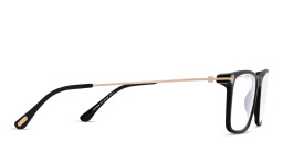 Shop TOM FORD Rectangle Eyeglasses in Shiny Black online.