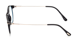 نظارة طبية بإطار دائري من توم فورد بلون أسود لامع - صورة المنتج 3