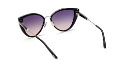 Shop TOM FORD Cat Eye Sunglasses in Shiny Black online.