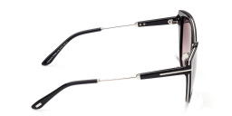 Shop TOM FORD Cat Eye Sunglasses in Shiny Black online.