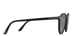 Shop TOM FORD Round Sunglasses in Shiny Black online.