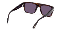 Shop TOM FORD Square Sunglasses MAGRABi exclusive in Dark Havana online.